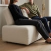 Sofá Modular 2 Lugares Block 148 cm Pes Madeira Boucle TCE 1010 MOLL