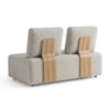 Sofá Modular 2 Lugares Block 148 cm Pes Madeira Boucle TCE 1018 MOLL