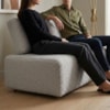 Sofá Modular 2 Lugares Block 148 cm Pes Madeira Boucle TCE 1018 MOLL