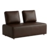 Sofá Modular 2 Lugares Block 148 cm Pes Madeira Courino TCS 721 MOLL