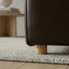 Sofá Modular 2 Lugares Block 148 cm Pes Madeira Courino TCS 721 MOLL