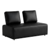 Sofá Modular 2 Lugares Block 148 cm Pes Madeira Courino TCS 724 MOLL