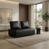 Sofá Modular 2 Lugares Block 148 cm Pes Madeira Courino TCS 724 MOLL