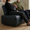 Sofá Modular 2 Lugares Block 148 cm Pes Madeira Courino TCS 724 MOLL