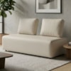 Sofá Modular 2 Lugares Block 148 cm Pes Madeira Courino TCS 725 MOLL
