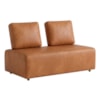 Sofá Modular 2 Lugares Block 148 cm Pes Madeira Courino TCS 727 MOLL