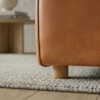 Sofá Modular 2 Lugares Block 148 cm Pes Madeira Courino TCS 727 MOLL