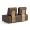 Sofá Modular 2 Lugares Block 148 cm Pes Madeira Courino TCS 729 MOLL
