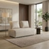 Sofá Modular 2 Lugares Block 148 cm Pes Madeira Linho TCS 701 MOLL