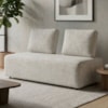 Sofá Modular 2 Lugares Block 148 cm Pes Madeira Linho TCS 701 MOLL
