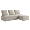 Sofa Modular 2 Lugares E Chaise Block Pes Madeira Boucle TCE 1018 MOLL