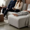 Sofa Modular 2 Lugares E Chaise Block Pes Madeira Boucle TCE 1018 MOLL