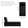 Sofa Modular 2 Lugares E Chaise Block Pes Madeira Courino TCS 724 MOLL