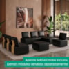 Sofa Modular 2 Lugares E Chaise Block Pes Madeira Courino TCS 724 MOLL