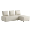 Sofa Modular 2 Lugares E Chaise Block Pes Madeira Courino TCS 725 MOLL
