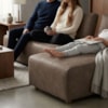 Sofa Modular 2 Lugares E Chaise Block Pes Madeira Courino TCS 729 MOLL