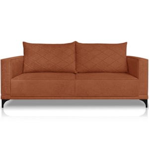 Sofa Nori 2 Lugares Pes De Ferro 160cm Linho Boucle 3303 Ezz