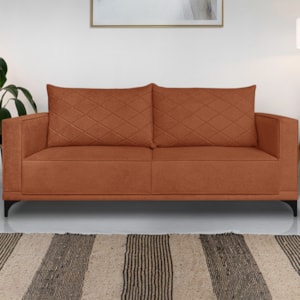 Sofa Nori 2 Lugares Pes De Ferro 160cm Linho Boucle 3303 Ezz