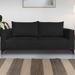 Sofa Nori 2 Lugares Pes De Ferro 160cm Linho Boucle 3304 Ezz