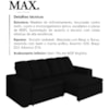 Sofa Retratil E Reclinavel 210 cm Max Veludo SL 944 Moll