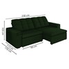 Sofa Retratil E Reclinavel 230 cm Max Veludo SL 947 Moll