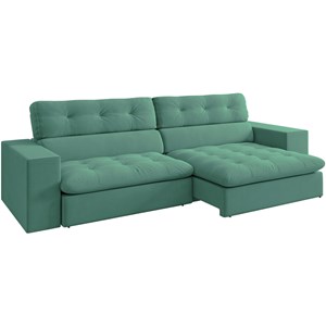 Sofa Retratil E Reclinavel 3 Lugares 218 cm Eldorado SL 946 Veludo Moll