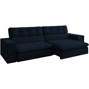 Sofa Retratil E Reclinavel 3 Lugares 218 cm Eldorado SL 948 Veludo Moll