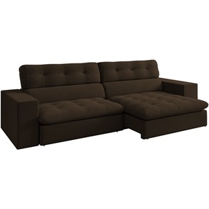 Sofa Retratil E Reclinavel 3 Lugares 246 cm Eldorado SL 942 Veludo Moll