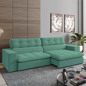 Sofa Retratil E Reclinavel 3 Lugares 246 cm Eldorado SL 946 Veludo Moll