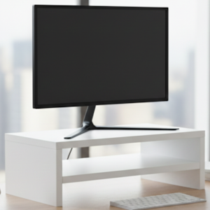 Suporte Base Para Monitor BP 40 cm Iara Branco Eratto Moveis