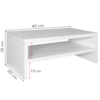 Suporte Base Para Monitor BP 40 cm Iara Branco Eratto Moveis