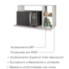 Suporte Microondas 2 Nichos Laila 80 cm BP Branco Eratto Moveis