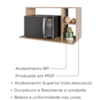 Suporte Microondas 2 Nichos Laila BP 80 cm Freijo Eratto Moveis