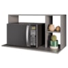 Suporte Microondas 2 Nichos Laila BP 80 cm Grafite Eratto Moveis