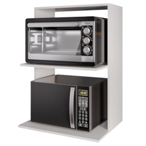 Suporte Microondas Lauren 60 cm BP Branco Eratto Moveis