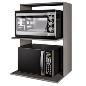 Suporte Microondas Lauren BP 60 cm Grafite Eratto Moveis