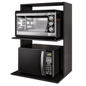 Suporte Microondas Lauren BP 60 cm Preto Eratto Moveis