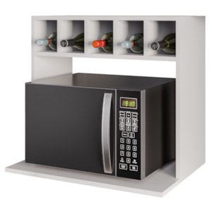 Suporte Microondas Nicho Garrafeiro Lisa 60 cm BP Branco Eratto Moveis