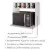 Suporte Microondas Nicho Garrafeiro Lisa 60 cm BP Branco Eratto Moveis