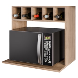 Suporte Microondas Nicho Garrafeiro Lisa BP 60 cm Freijo Eratto Moveis