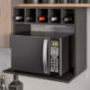Suporte Microondas Nicho Garrafeiro Lisa BP 60 cm Preto Eratto Moveis