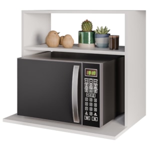 Suporte Microondas Nicho Luara 60 cm BP Branco Eratto Moveis