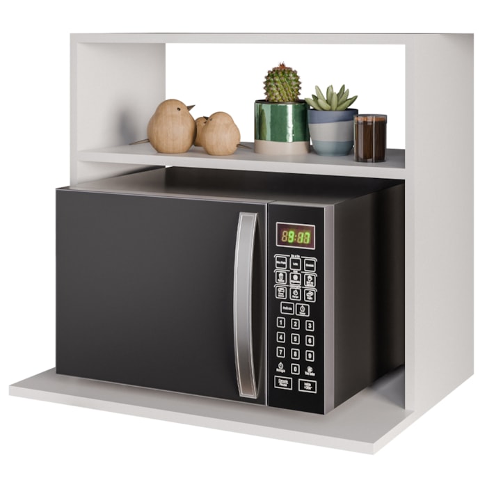 Suporte Microondas Nicho Luara 60 cm BP Branco Eratto Moveis