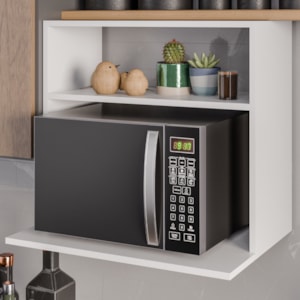 Suporte Microondas Nicho Luara 60 cm BP Branco Eratto Moveis