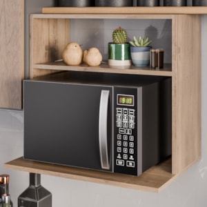 Suporte Microondas Nicho Luara BP 60 cm Freijo Eratto Moveis