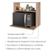 Suporte Microondas Nicho Luara BP 60 cm Freijo Eratto Moveis