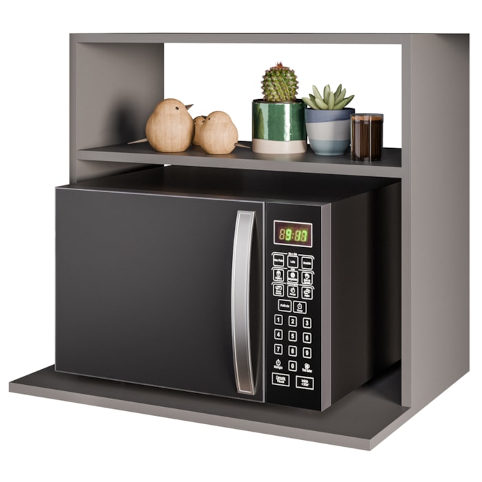 Suporte Microondas Nicho Luara BP 60 cm Grafite Eratto Moveis