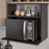 Suporte Microondas Nicho Luara BP 60 cm Preto Eratto Moveis