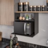 Suporte Microondas Nicho Luara BP 60 cm Preto Eratto Moveis