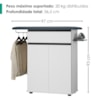 Tabua De Passar Roupa 1 Gaveta 2 Portas 97 cm Conquista Branco RUDK